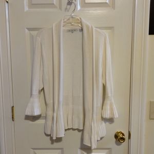 Ladies, Cardigan White Sweater. By Eight Eight Eight. Size XL